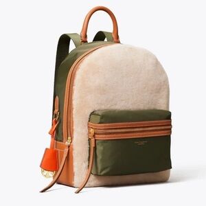 Tory Burch Shearling Backpack